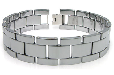 COLOSSAL Tungsten Carbide Men's Link Bracelet