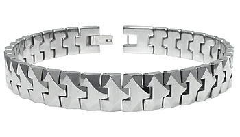 SUPRANO Tungsten Carbide Men's Link Bracelet