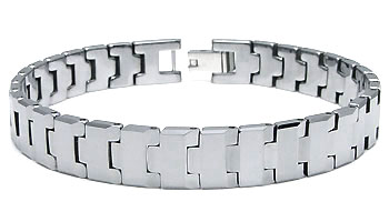 ANGELENO Tungsten Carbide Men's Link Bracelet