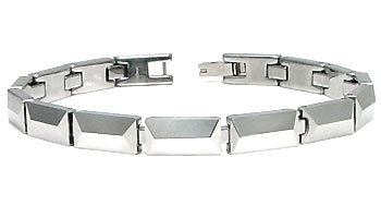 BELLIANO Tungsten Carbide Men's Link Bracelet