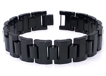 Titanium Kay Tungsten Carbide 16MM Mens Link Bracelet Length 7-10