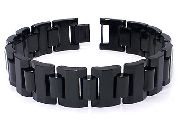 Black Tungsten Carbide 16MM Men's Link Bracelet