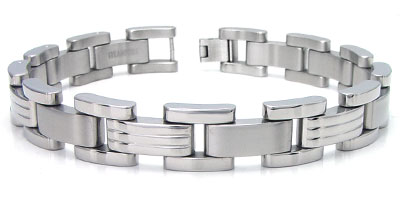 Mens Titanium Link Bracelet