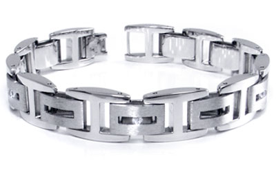COLIBRI OPTIC Stainless Steel White Topaz Bracelet