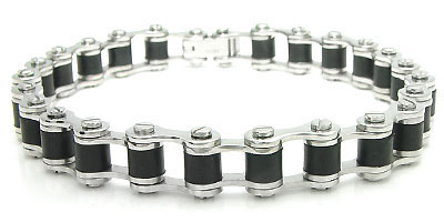 Nitrogen Stainless Steel Bicycle Link Bracelet