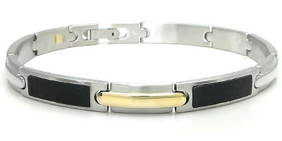 Nitrogen 14K Gold Stainless Steel Men Bracelet