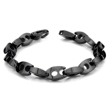 Black Tungsten Carbide 10MM Manhattan Link Bracelet