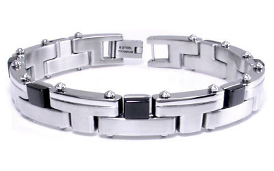 COLIBRI NOIR Black Titanium Stainless Steel Bracelet