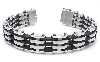 Stainless Steel Mechanic Link Men's Bracelet