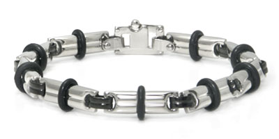Stainless Steel Barrel Surfer Bracelet