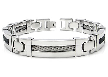 Stainless Steel Rope Cable Men's Bracelet