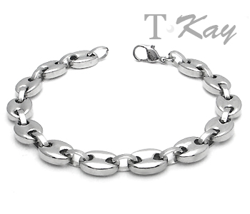 Stainless Steel Flat Gucci Men's Bracelet