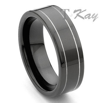 I love the simplicity of this black Tungsten Carbide ring