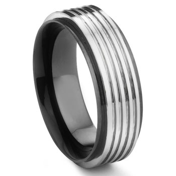 AZUR 2nd Generation Tungsten Carbide Two Tone Men's Wedding RingBandforge