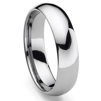 CLASSICAL Tungsten Carbide Men's Plain Dome Wedding BandCLASSICORing