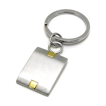Titanium Key Ring w/ Gold Accent