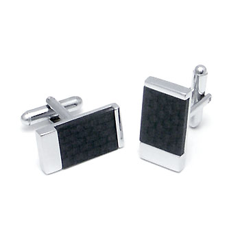 COLIBRI Stainless Steel Carbon Fiber Cufflinks