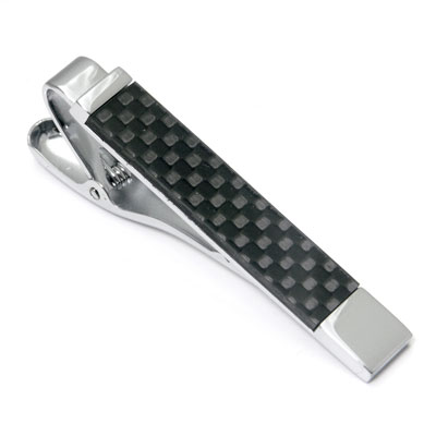 COLIBRI Stainless Steel Carbon Fiber Tie Clip
