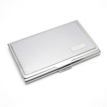 COLIBRI Stainless Steel Business Card Holder w/ Net Pattern
