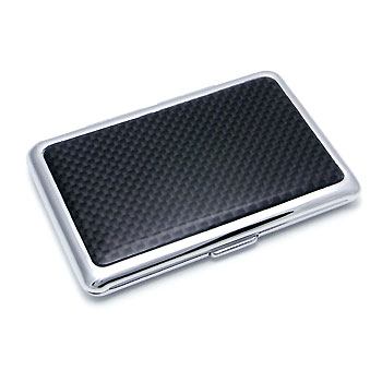 COLIBRI Stainless Steel Carbon Fiber Business Card Holder :  case stainless steel holder card