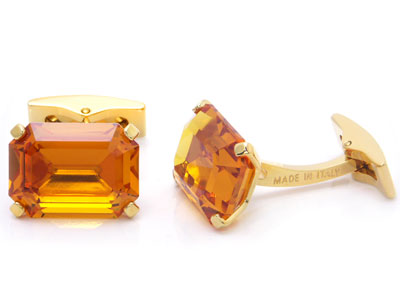 ST Dupont Topaz Gold Cufflinks