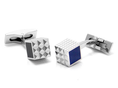 ST Dupont Palladium Black/Blue Lacquer Cufflinks