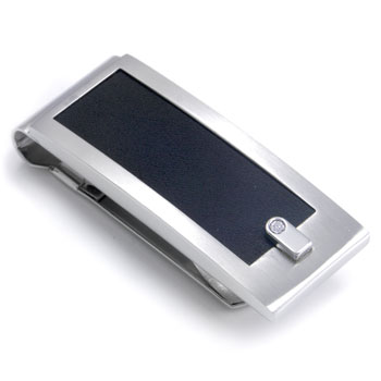 COLIBRI ELEMENT Stainless Steel Leather Diamond Money Clip