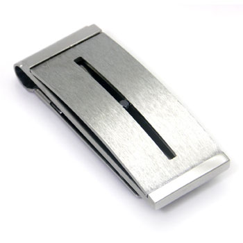 COLIBRI NERO Stainless Steel Black Diamond Money Clip