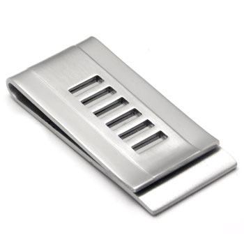Stainless Steel Two-Tone Engravable Money Clip