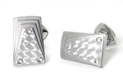 LAMBORGHINI Swirl Series Titanium Steel Cufflinks