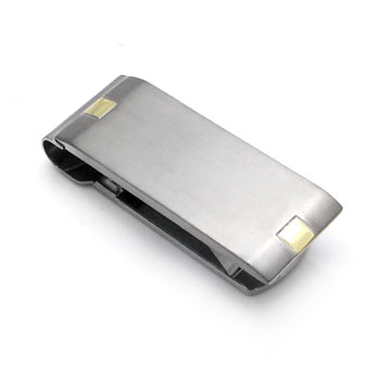 Titanium Money Clip w/ 14K Gold Accent