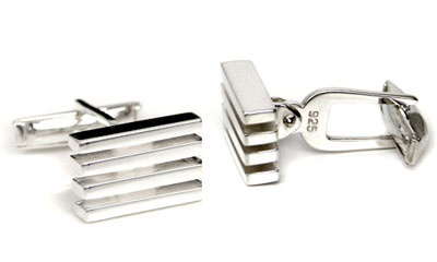 Bastian Inverun Sterling Silver Bar Cufflinks
