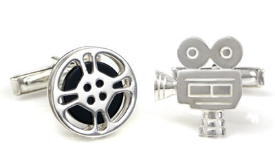 Bastian Inverun Sterling Silver Film & Camera Cufflinks