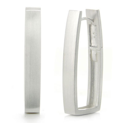 Bastian Inverun Sterling Silver Rectangle Hoop Earrings