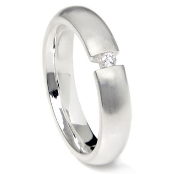 Bastian Inverun Sterling Silver Tension Set Diamond Ring