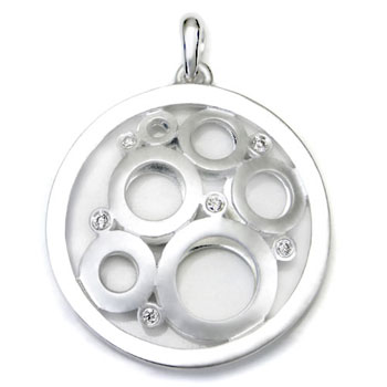 Bastian Inverun Sterling Silver Circle of Love Diamond Pendant