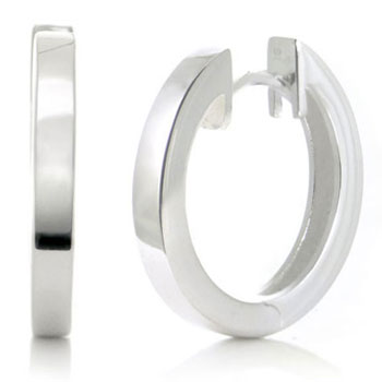 Bastian Inverun Sterling Silver High Polish Huggie Earrings (L)