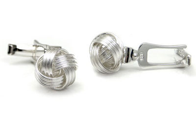 Bastian Inverun Sterling Silver Knot Cufflinks