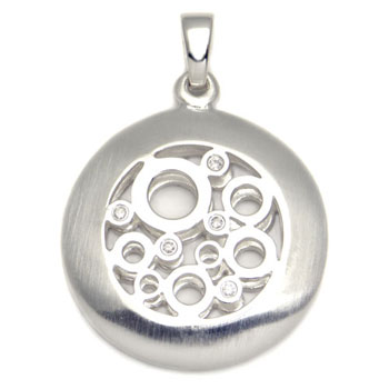 Bastian Inverun Sterling Silver Diamond Circle of Love Pendant