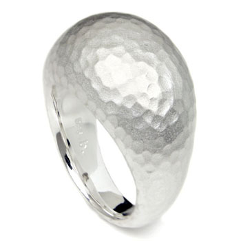 Bastian Inverun Sterling Silver Hammer Finish Ring