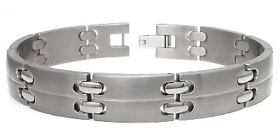 Men's Titanium Staple Link Bracelet