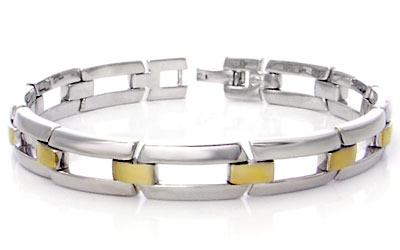 Dolan Bullock Sterling Silver 14K Gold Open Link Bracelet