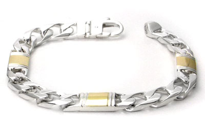 Dolan Bullock Sterling Silver 14K Gold Station Bracelet