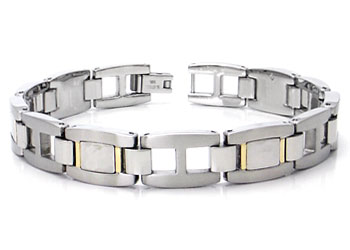 Dolan Bullock LONDON 18K Gold & Hammer Finish Steel  Bracelet