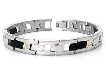 Dolan Bullock ROME Diamond & 18K Gold Titanium Steel Bracelet