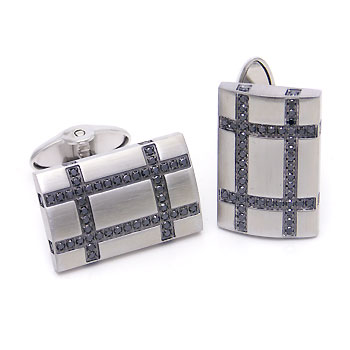 Dolan Bullock EMBER Black Diamond Steel Cufflinks