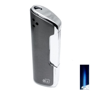 Colibri Afterburner Satin Gunmetal/Polished Silver Lighter