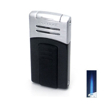 Colibri Syndicate Satin Silver/Anodized Black Lighter