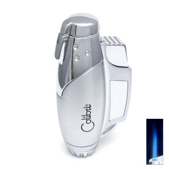 Colibri Jet Polished/Satin Silver Lighter