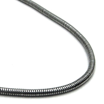 Titanium 2MM Round Snake Necklace Chain